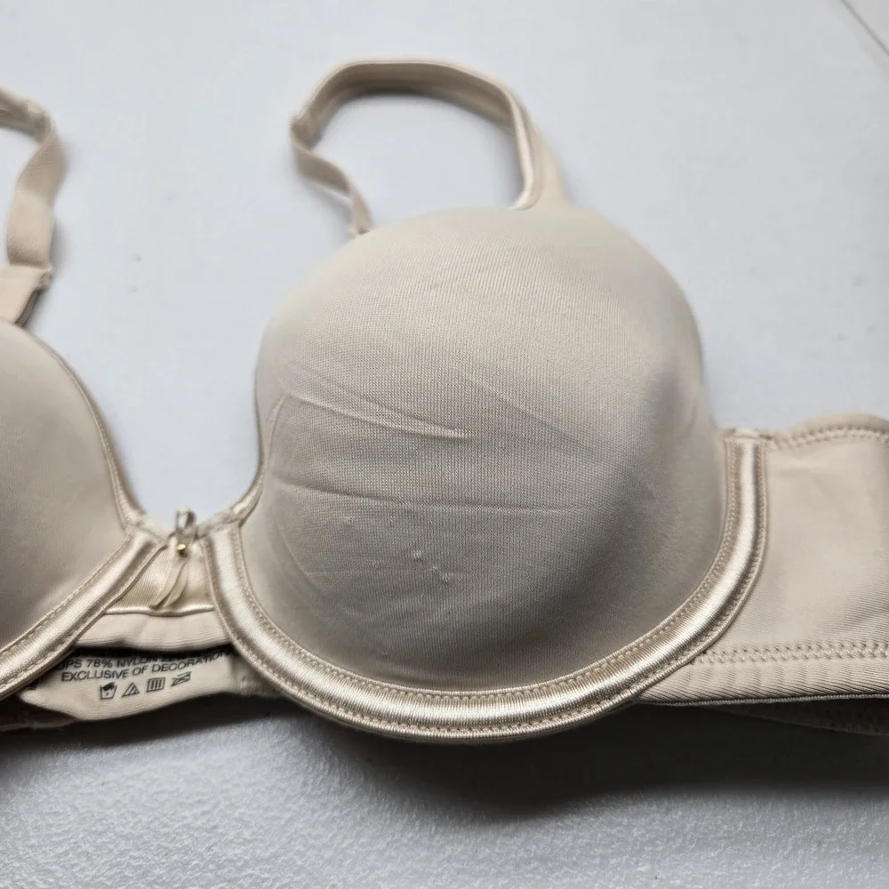 Vanity Fair Women Bra 34C Beige‎ 75335 T Shirt Underwired Convertible